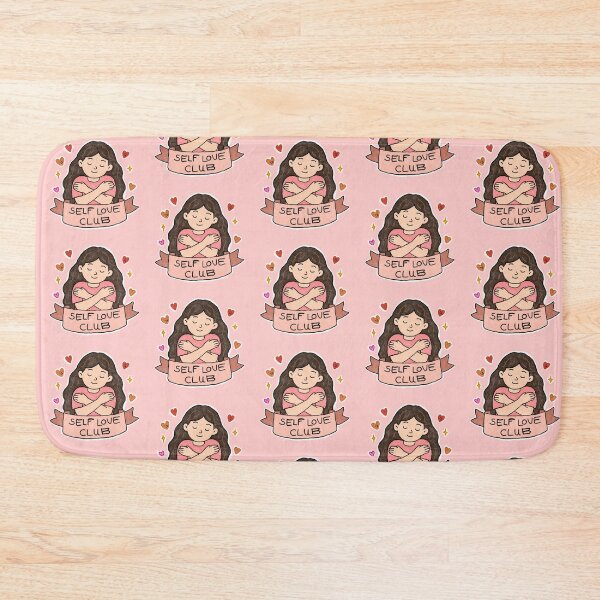 Item preview, Self Love Club Cute Girl Hugging Herself Mental Health designed and sold by thesalynn.