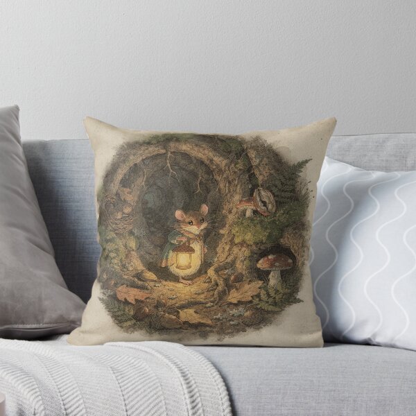 Item preview, Vole Folk with an Acorn Lantern Storybook Art designed and sold by PictorialWhimsy.