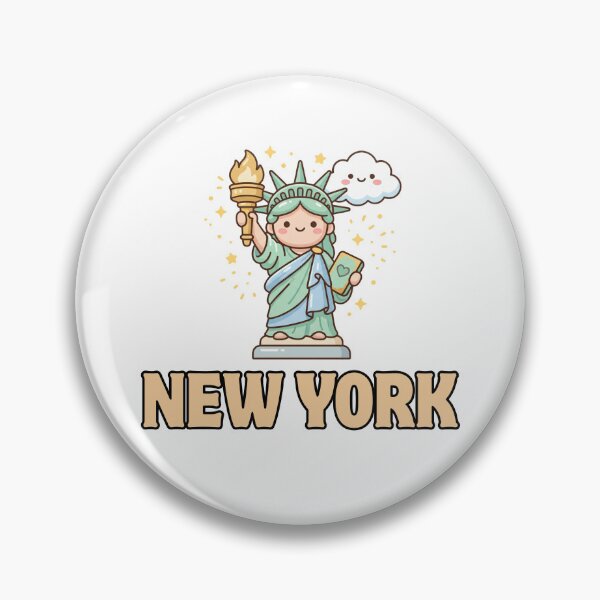Item preview, New York USA Kawaii Cute  Travel Aesthetic designed and sold by Snowy Studio Designs.