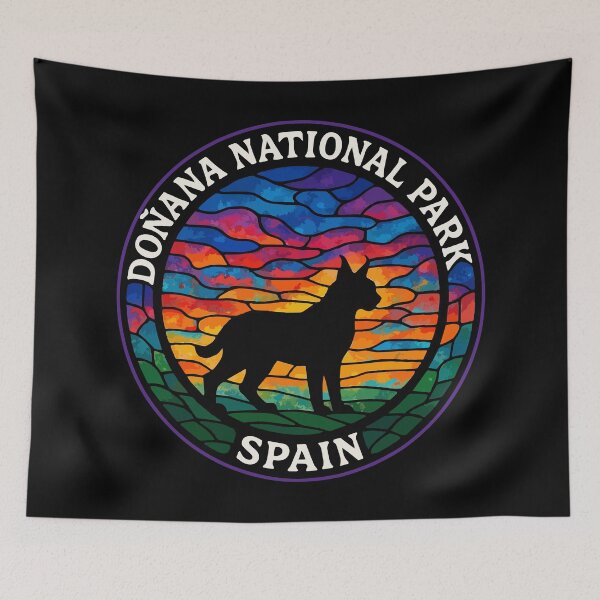 Item preview, Donana National Park Spain Stained Glass Art Travel designed and sold by TomFrontierArt.