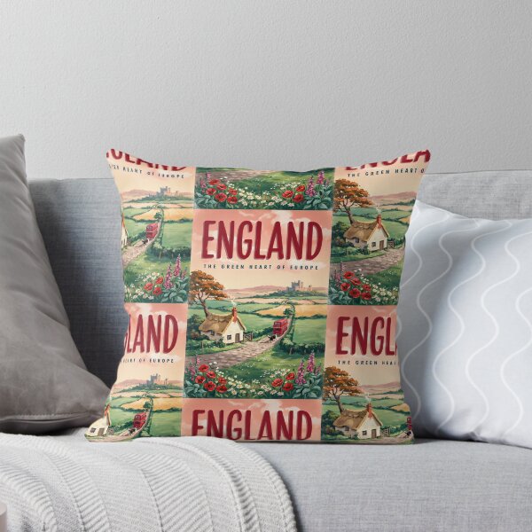 Item preview, England Countryside Illustration Travel Art Vintage designed and sold by KrisSidDesigns.