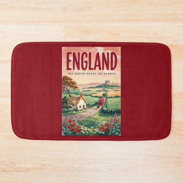Item preview, England Countryside Illustration Travel Art Vintage designed and sold by KrisSidDesigns.