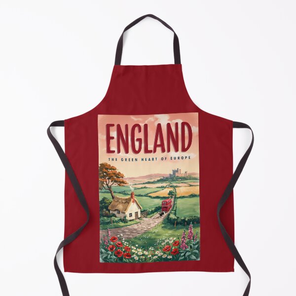 Item preview, England Countryside Illustration Travel Art Vintage designed and sold by KrisSidDesigns.