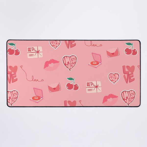 Item preview, Cute Pink Retro Valentine Cherry and Love Letters Sticker Pack designed and sold by NinaVibeStudio.