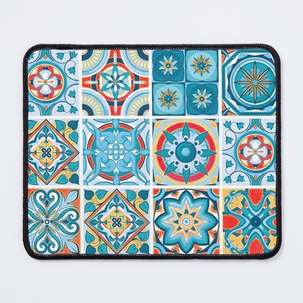 Item preview, Sicilian Majolica Tile Pattern | Seamless Terracotta and Turquoise Mosaic | Mediterranean Coastal Aesthetic designed and sold by SergioMiklos.