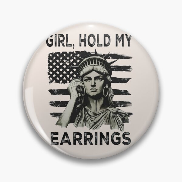 Item preview, Girl Hold My Earrings, Protest, National Park Style, Save Public Lands, Political Activism, Statue Of Liberty designed and sold by toongstudio.