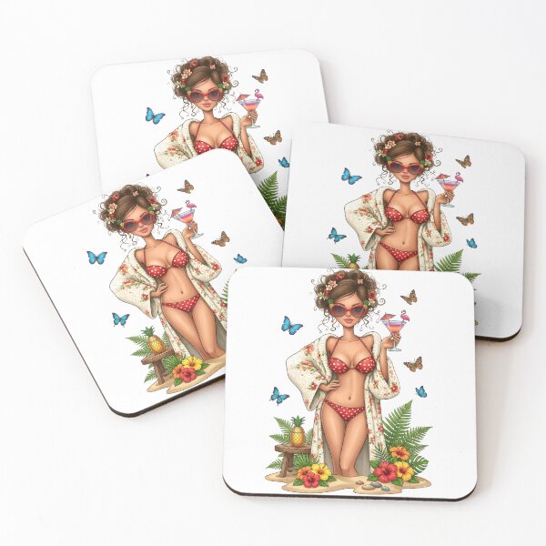 Item preview, Retro Tropical Bikini Summer Vibes designed and sold by Sovereign Supply Co..
