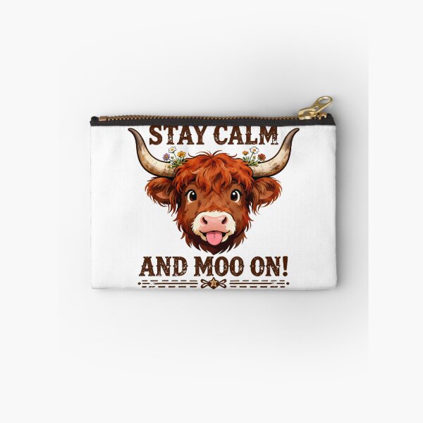 Item preview, Highland Cow - Stay Calm and Moo On designed and sold by CutOutIdols.