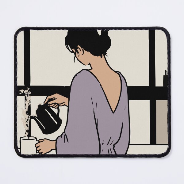 Item preview, Cozy Coffee Woman Print designed and sold by Studio pod Burom.