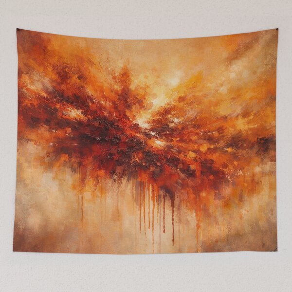 Item preview, Radiant Orange Red Abstract Art Print 36x24 designed and sold by Joey Santiago.