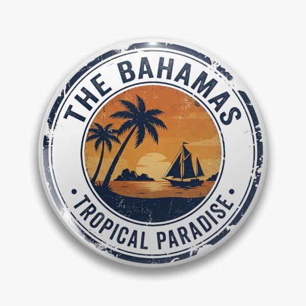 Item preview, Vintage The Bahamas Travel Souvenir Stamp designed and sold by DuckOddity.