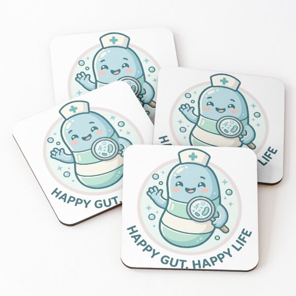 Item preview, Cute Probiotic Nurse Microbe - Happy Gut Happy Life Logo designed and sold by fit-and-fine26.