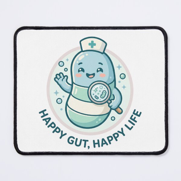 Item preview, Cute Probiotic Nurse Microbe - Happy Gut Happy Life Logo designed and sold by fit-and-fine26.