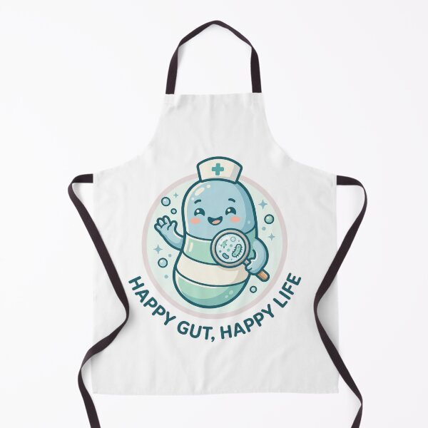 Item preview, Cute Probiotic Nurse Microbe - Happy Gut Happy Life Logo designed and sold by fit-and-fine26.