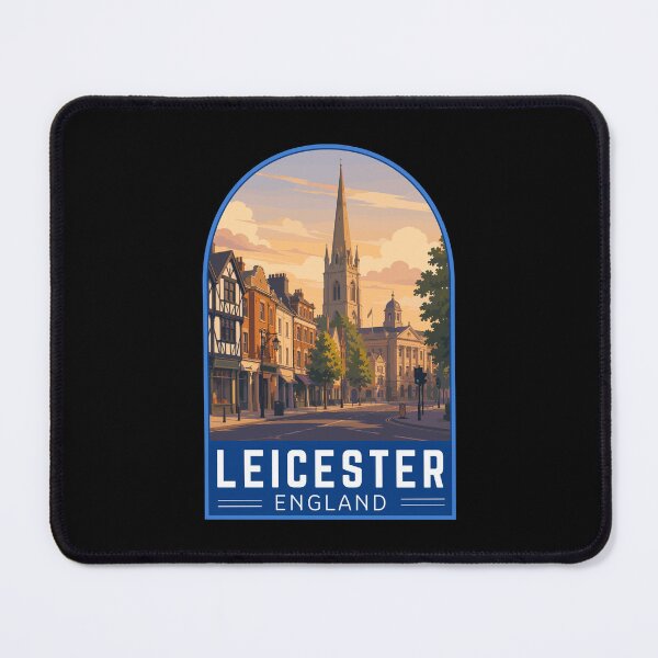 Item preview, Leicester (East Midlands) England, Vintage Travel Art Emblem designed and sold by MaateoDesign.