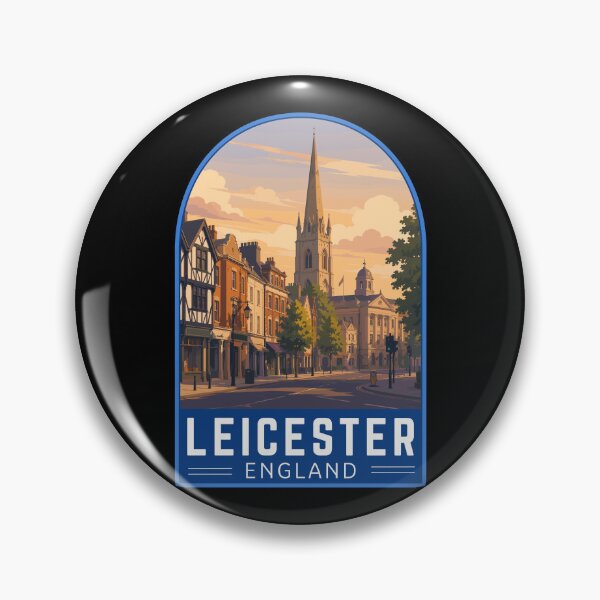 Item preview, Leicester (East Midlands) England, Vintage Travel Art Emblem designed and sold by MaateoDesign.