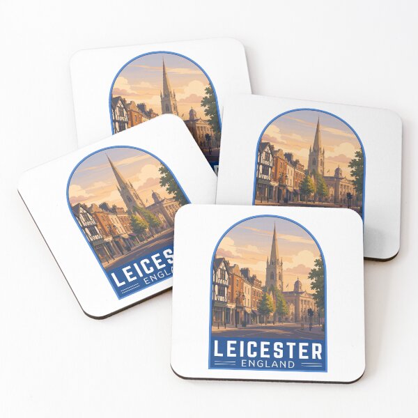 Item preview, Leicester (East Midlands) England, Vintage Travel Art Emblem designed and sold by MaateoDesign.