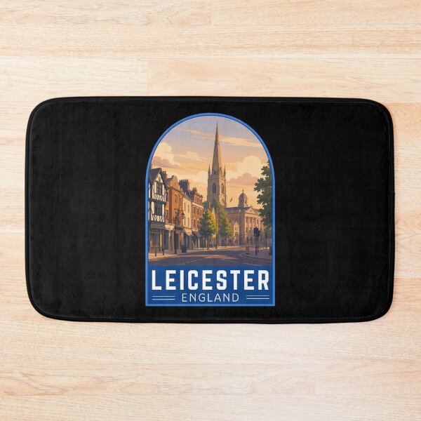 Item preview, Leicester (East Midlands) England, Vintage Travel Art Emblem designed and sold by MaateoDesign.