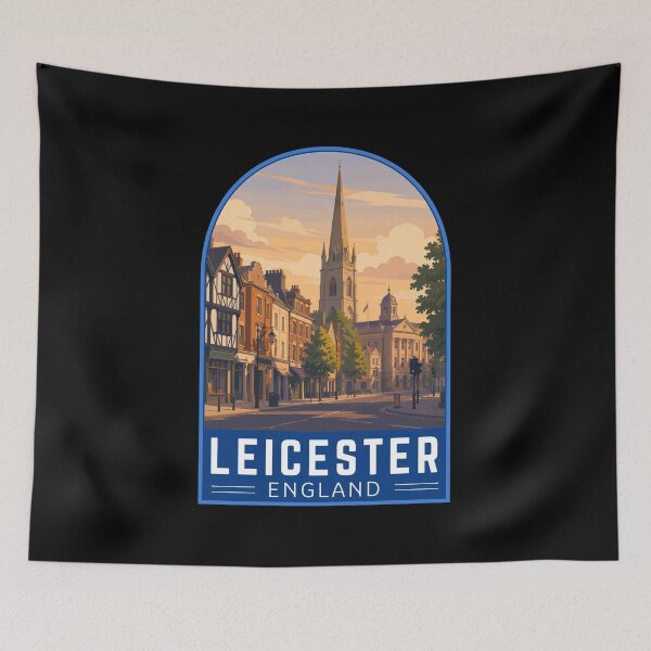 Item preview, Leicester (East Midlands) England, Vintage Travel Art Emblem designed and sold by MaateoDesign.