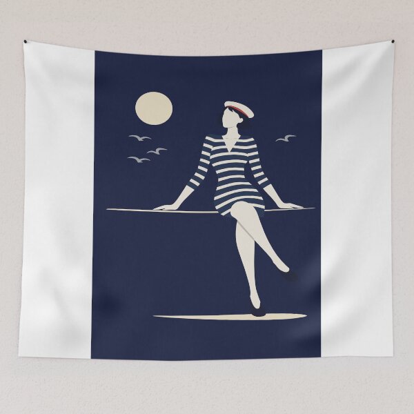 Item preview, Nautical Woman Art designed and sold by Studio pod Burom.