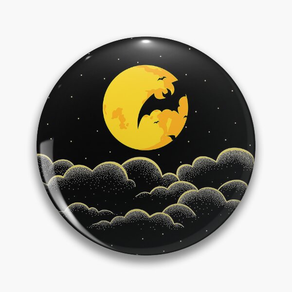 Item preview, spooky full moon with bats and dark clouds pattern designed and sold by FahdSpaceArt.
