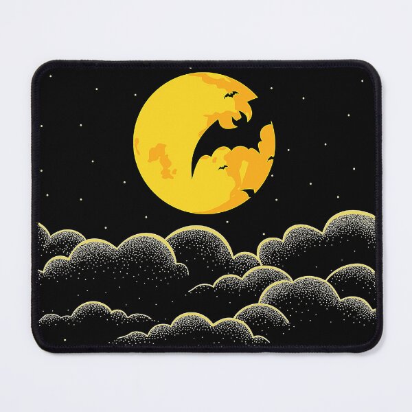 Item preview, spooky full moon with bats and dark clouds pattern designed and sold by FahdSpaceArt.