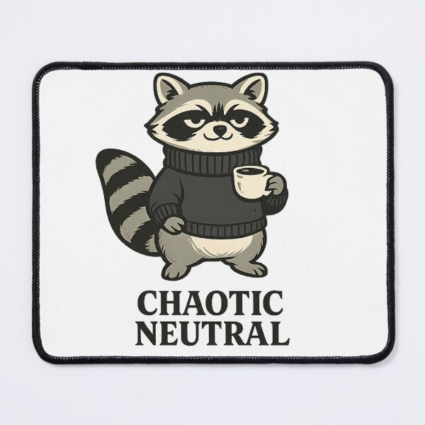 Item preview, Chaotic Neutral Raccoon Funny Goblincore Shirt DnD Alignment Trash Panda Gift Night Creature Tee designed and sold by Gremlin Hours.