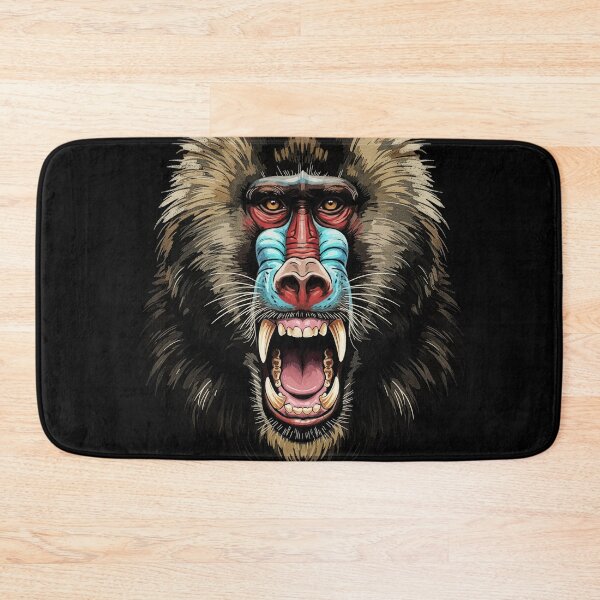 Item preview, Fierce Roaring Mandrill Primate Animal Portrait designed and sold by d247.