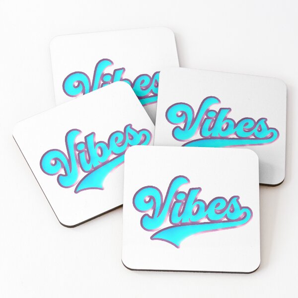 Item preview, Vibes Neon Cursive Retro Y2K Aesthetic Blue designed and sold by AstronautMerch.