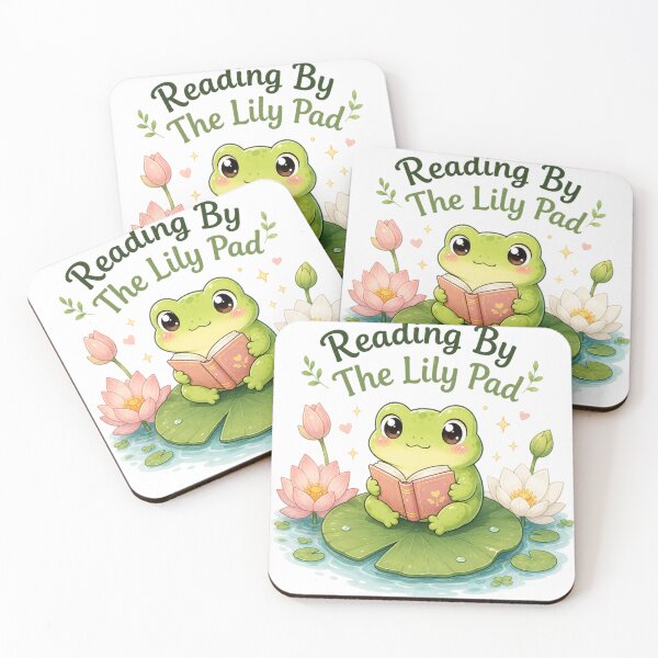 Item preview, Reading By The Lily Pad – Cute Frog Book Lover Design designed and sold by MotylekAnia.