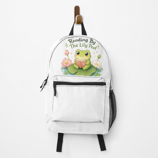 Item preview, Reading By The Lily Pad – Cute Frog Book Lover Design designed and sold by MotylekAnia.