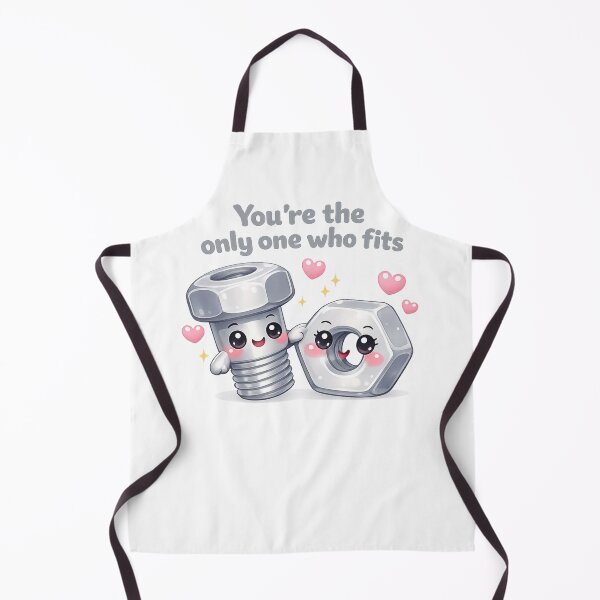 Item preview, You're The Only One Who Fits Nut And Bolt Pun | Kawaii Romantic Mechanic Vibe designed and sold by Dulxoz.