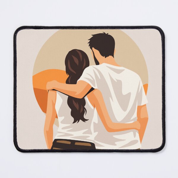 Item preview, Romantic Couple Minimalist Art designed and sold by Studio pod Burom.