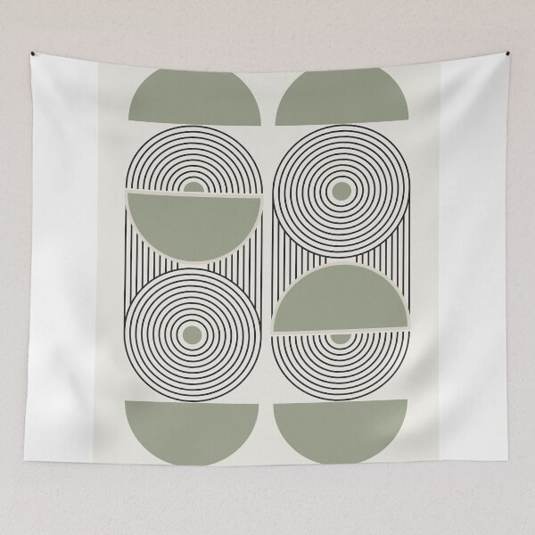 Item preview, Sage Green Geometric Art designed and sold by Studio pod Burom.