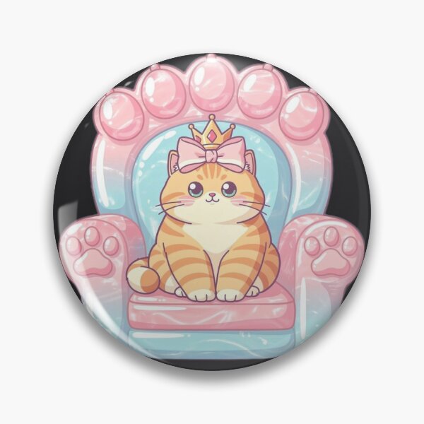 Item preview, Royal Kitten on Paw Throne  designed and sold by Moody Vibes Studio.