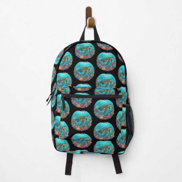 Item preview, Colorful Bahamas Sea Turtle Coral Reef designed and sold by DuckOddity.