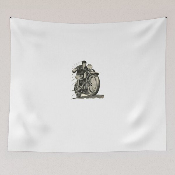 Item preview, Vintage Racer Old School Motorcycle Rider designed and sold by carls motorcycle shoppe.