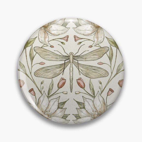 Item preview, Vintage Dragonfly Botanical Pattern designed and sold by Alisles.