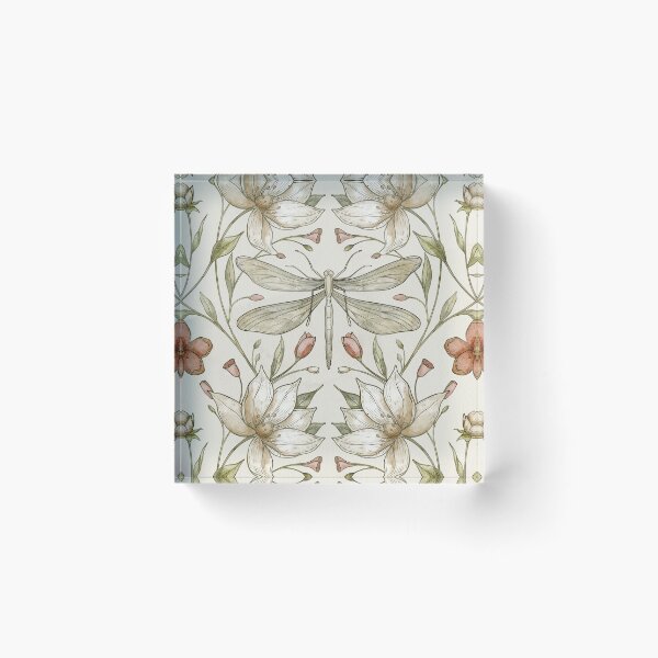 Item preview, Vintage Dragonfly Botanical Pattern designed and sold by Alisles.