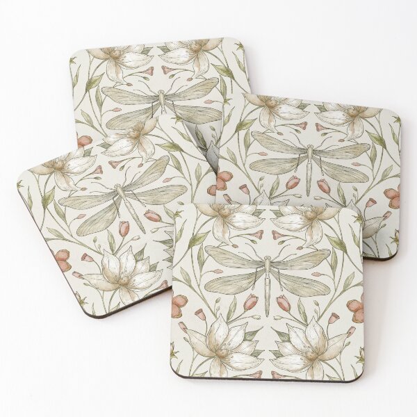 Item preview, Vintage Dragonfly Botanical Pattern designed and sold by Alisles.