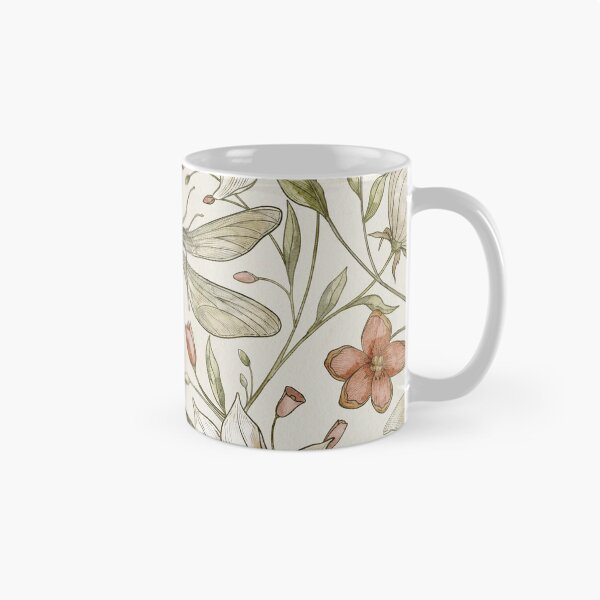 Item preview, Vintage Dragonfly Botanical Pattern designed and sold by Alisles.