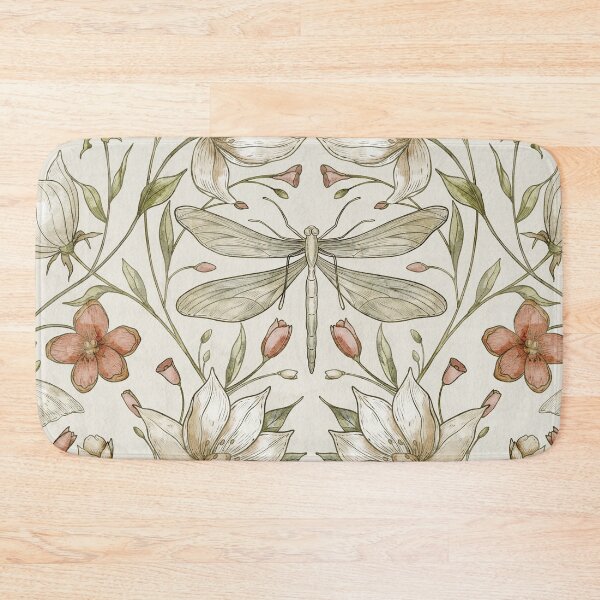 Item preview, Vintage Dragonfly Botanical Pattern designed and sold by Alisles.
