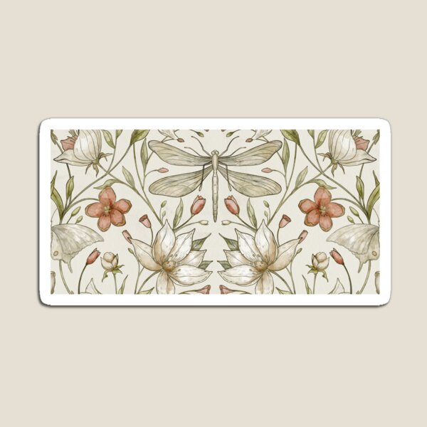 Item preview, Vintage Dragonfly Botanical Pattern designed and sold by Alisles.