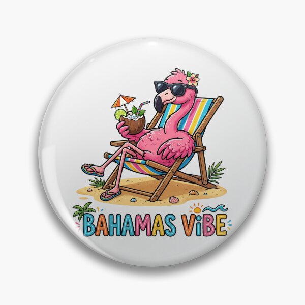 Item preview, Cute Flamingo Coconut Drink Bahamas Vibe designed and sold by DuckOddity.
