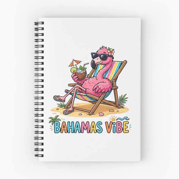Item preview, Cute Flamingo Coconut Drink Bahamas Vibe designed and sold by DuckOddity.