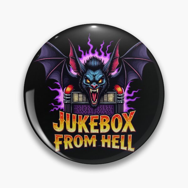 Item preview, Jukebox From Hell - Vintage Psychobilly Horror Bat Art designed and sold by Hans-Design.