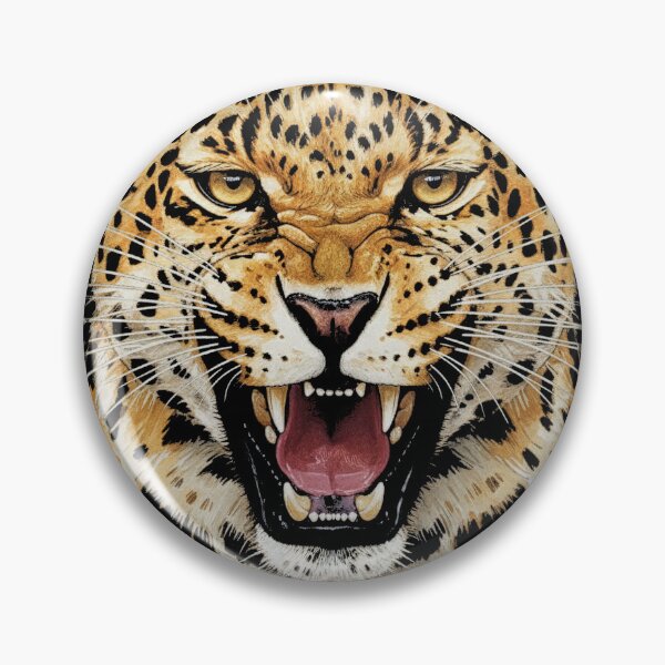 Item preview, Fierce Leopard Roaring Big Cat Face designed and sold by d247.