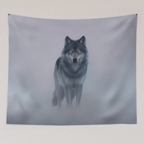 Item preview, Mystic Wolf in Winter Fog designed and sold by RkskArt.