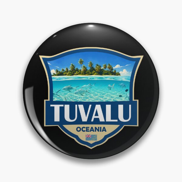 Item preview, Tuvalu Illustration Retro Badge designed and sold by KrisSidDesigns.