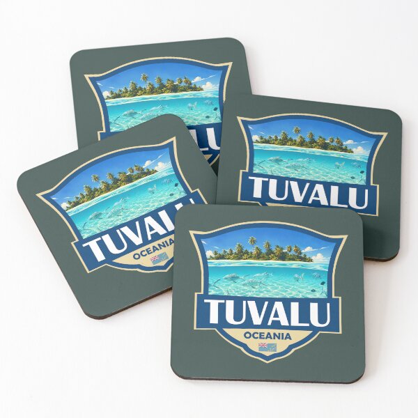 Item preview, Tuvalu Illustration Retro Badge designed and sold by KrisSidDesigns.